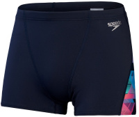 Speedo Allover Digi V-Cut Aquashort Black/Red