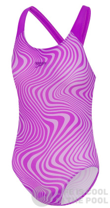 Speedo Digital Allover Splashback Girls Diva Pink