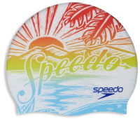 Speedo Slogan Print Cap Volcanic Orange Sunset